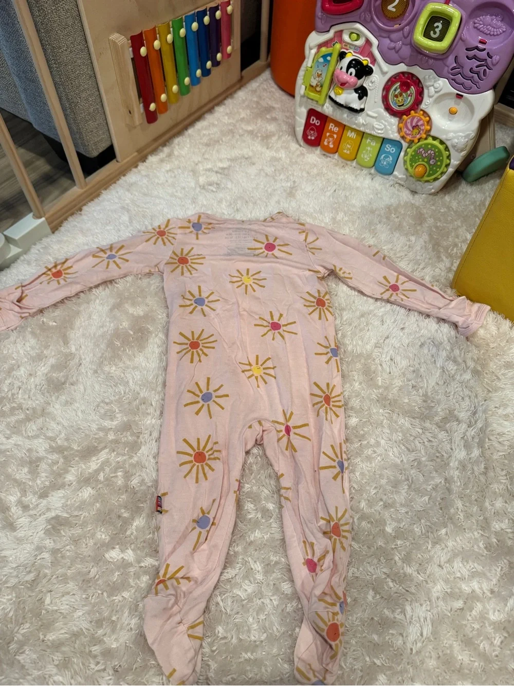 Magnetic Me Footie - Pink Sunprint